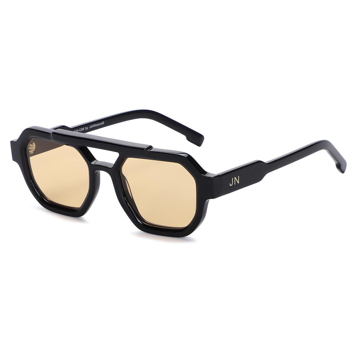 JN-222-C06 Solid / Black Light Orange