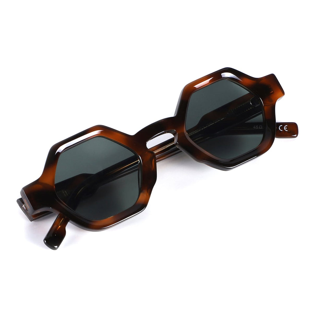 JN-221-C01 Hexagon / Tortoise Dark Green