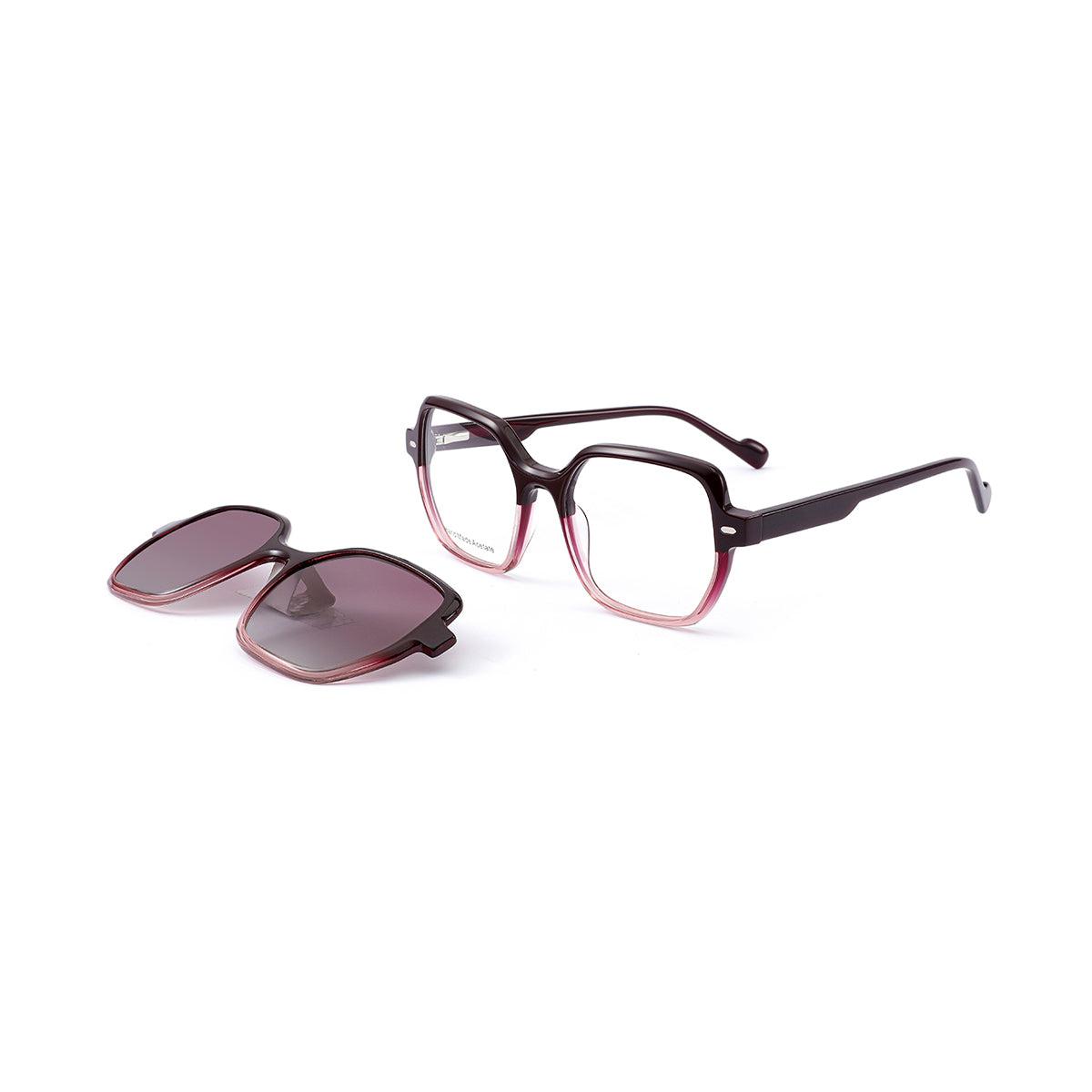 JN-312-C04 Paloma / Marrone Lente Demo + CLIP-ON Rosa