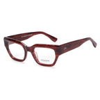 JN-266-C04 Tavi / Crystal Red Stripes Brown Demo Lenses